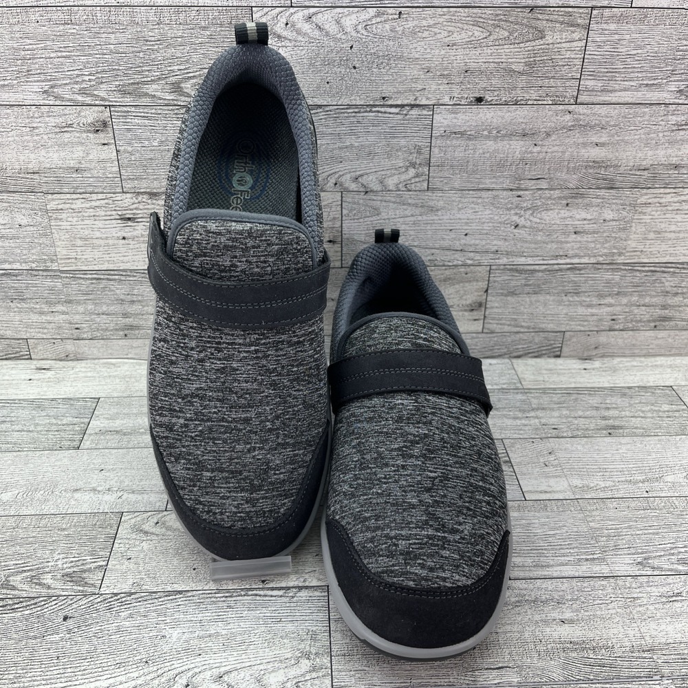 OrthoFeet Quincy 822 Gray Slip On Orthopedic Shoes Women Size 8.5A